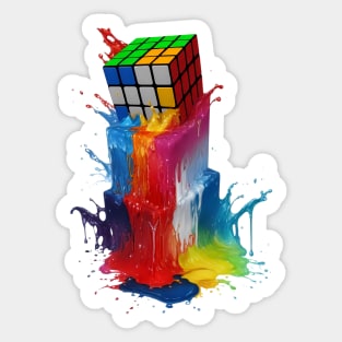 Melting Rubiks Cube Sticker